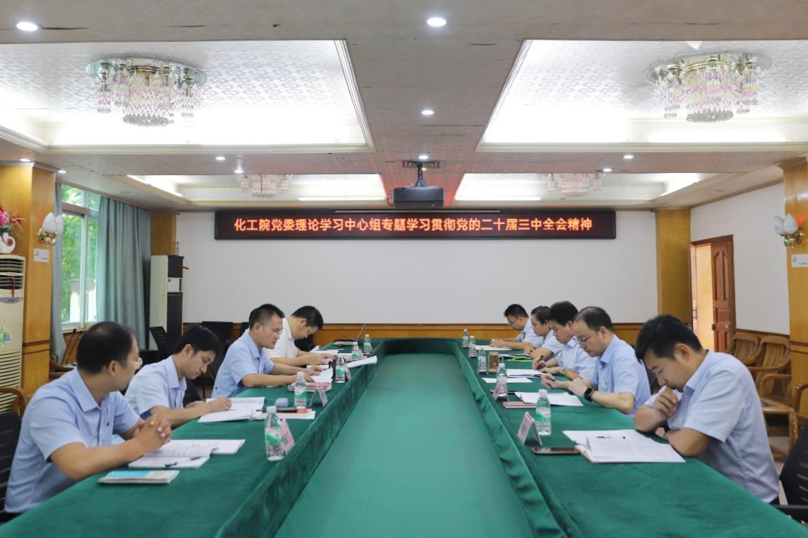 化工院黨委專題學習貫徹黨的二十屆三中全會精神 化工院黨委專題學習貫徹黨的二十屆三中全會精神